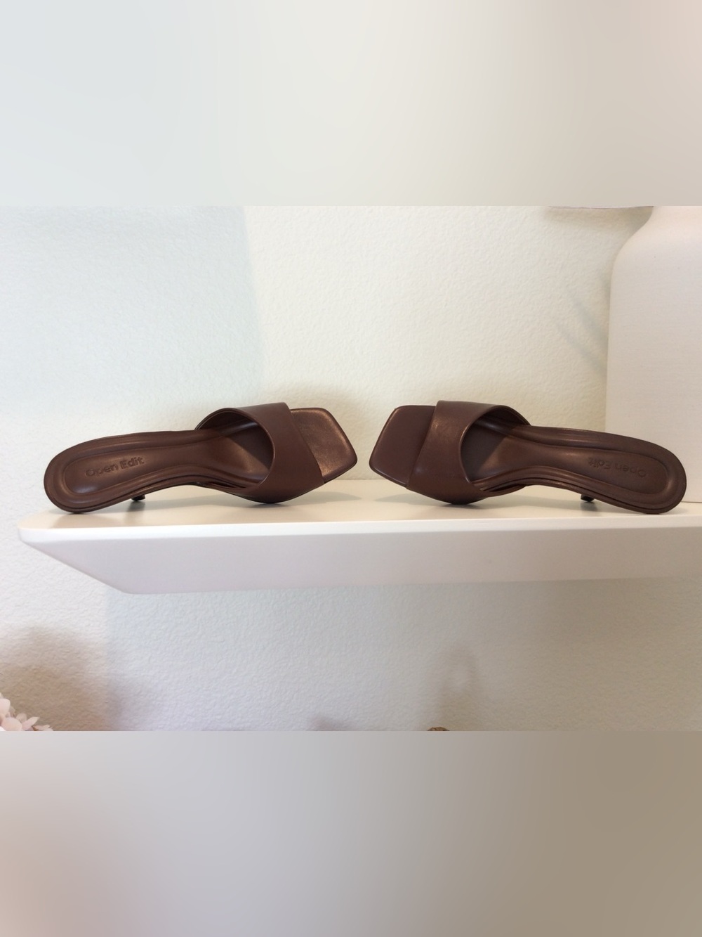 Open Edit Charlie Heel Slide Sandals in Brown - Size 5.5 - NWOT - Picture 6 of 12